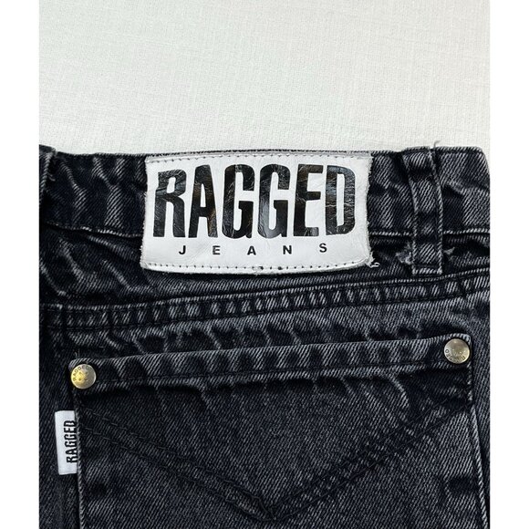 The Ragged Priest Womens high Rise Mom Jeans 28 black charcoal wash Straight Cut - Picture 4 of 14